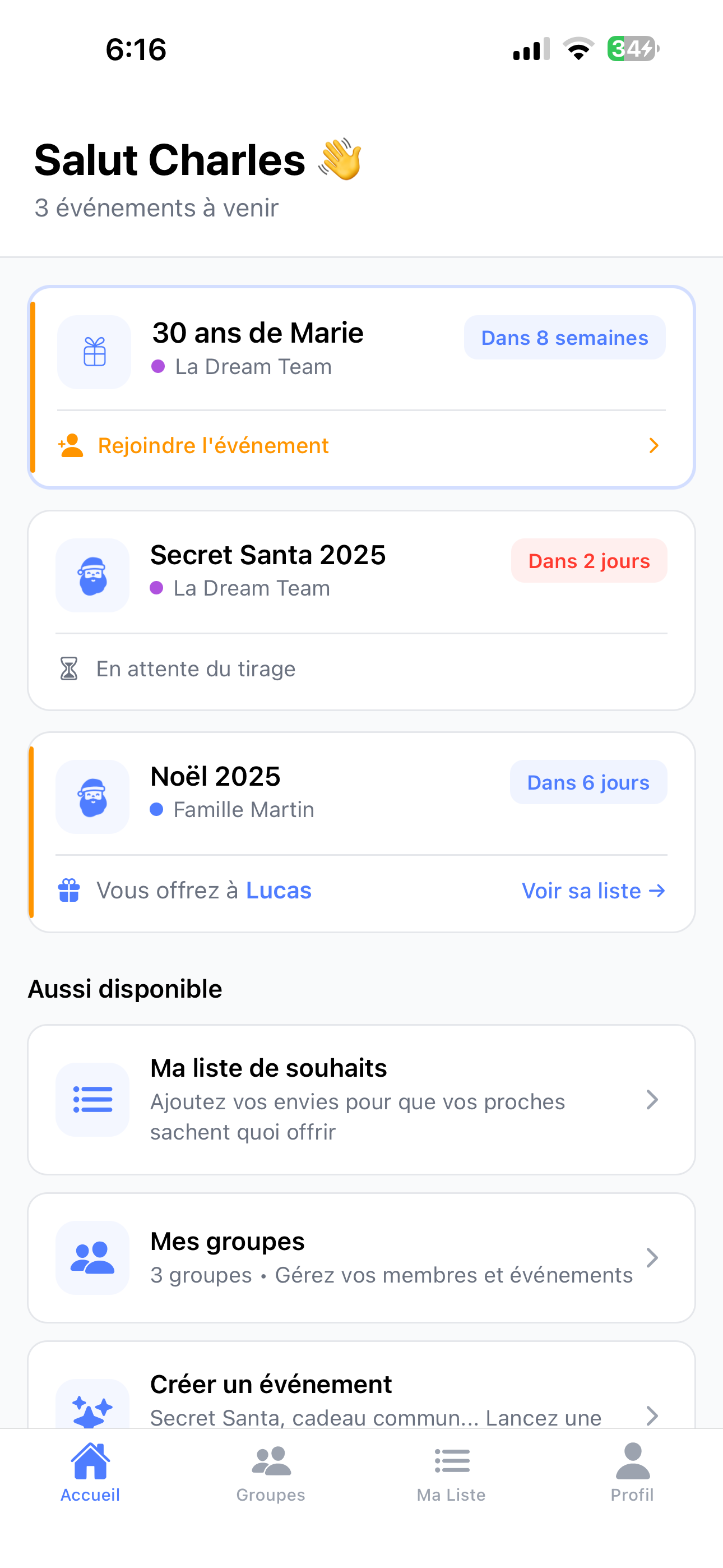 GiftHub App Screenshot